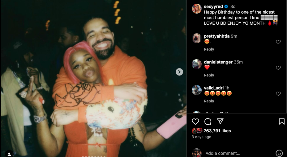 Drake defiantly strikes at enemies during birthday celebration (photos)