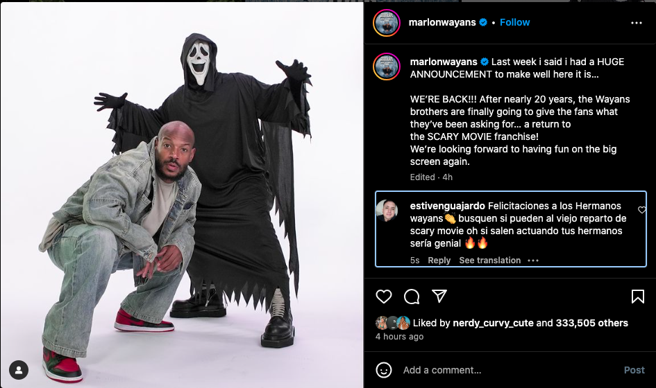 The Wayans brothers rebooting the blockbuster 'Scary Movie' franchise