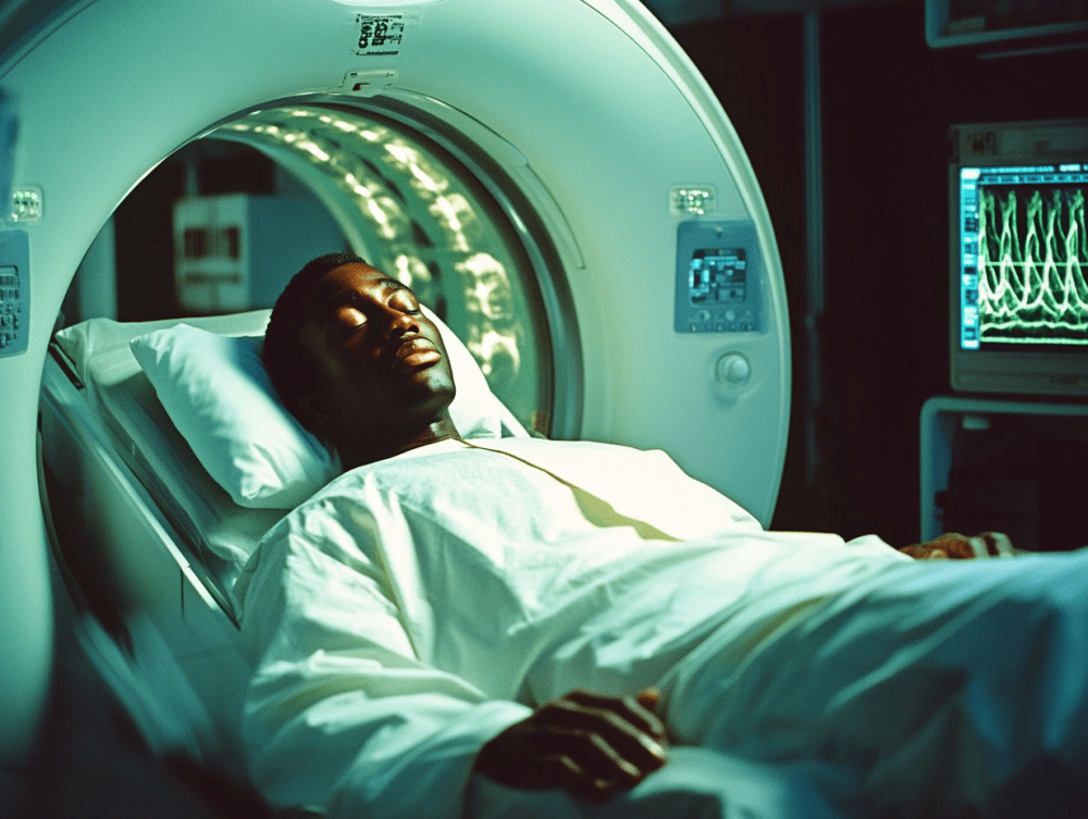 CT Scan - infection and human brain damage, tumor