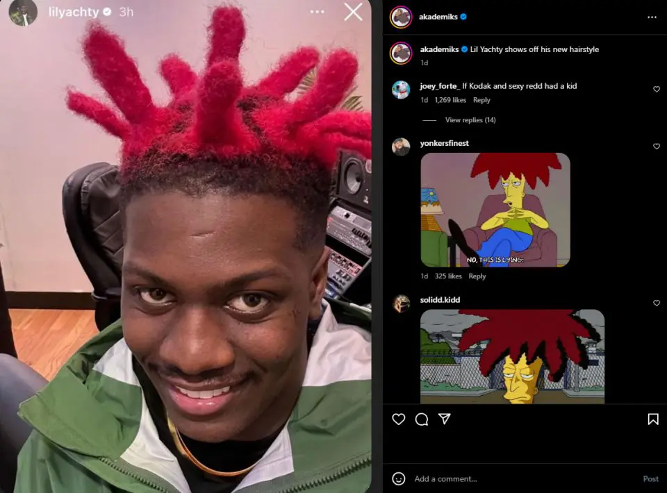 Lil Yachty's red locs makeover sets social media ablaze