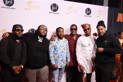 Group picture at Allure premiere with Yung Joc and Marcus Smoot.