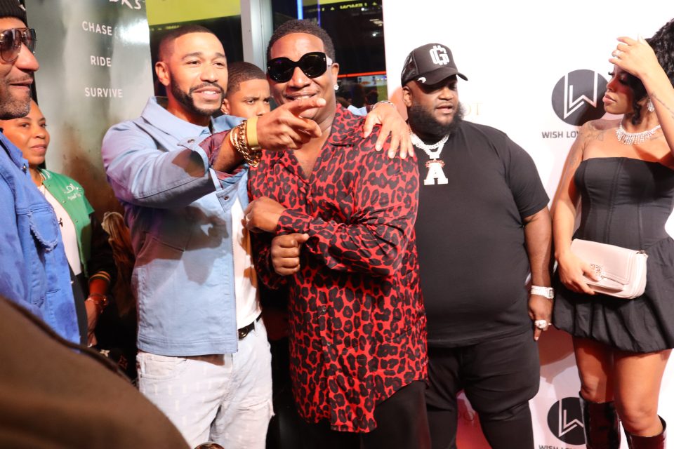 Blue Kimble and Yung Joc at Allure Premiere