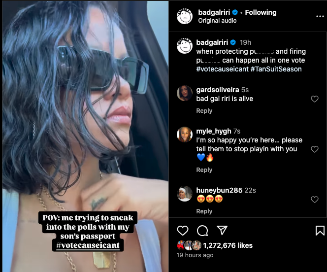 Rihanna snaps at fans who questions why she's not a US citizen