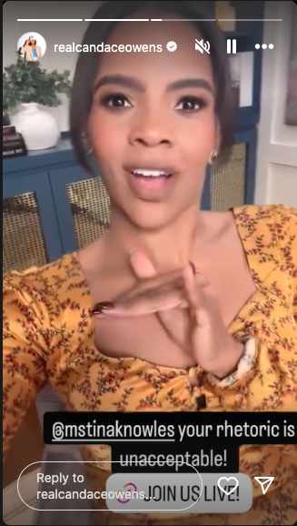 Candace Owens wants Beyoncé's mom to stop fighting her battles