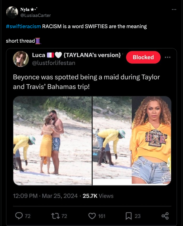 Beyoncé's Beehive slams Taylor Swift's racist fans in top pop artist nod