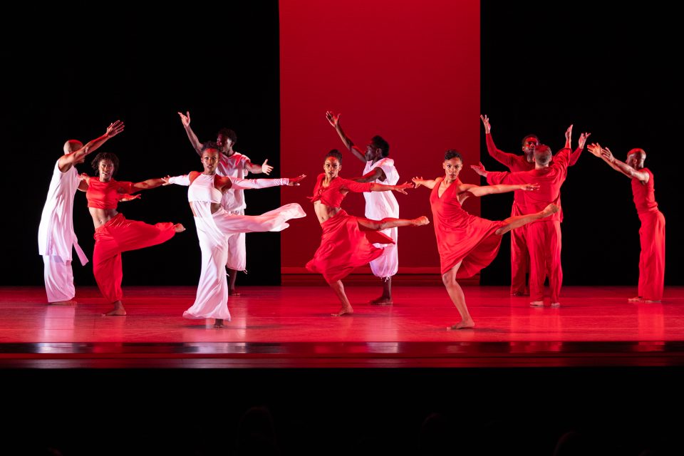 Alvin Ailey Dance Theater in Ronald K. Brown's "Grace." Photo Credit: Danica Paulos