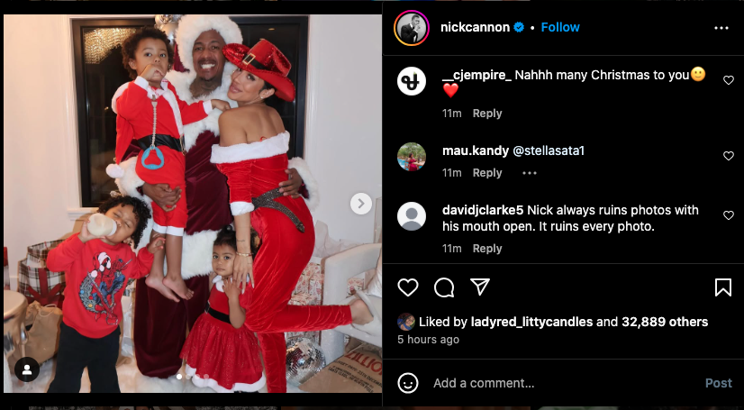 Nick Cannon roasted about his Christmas Day 'tribe tour'