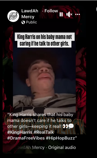 King Harris claims baby's mama doesn't care if he dates