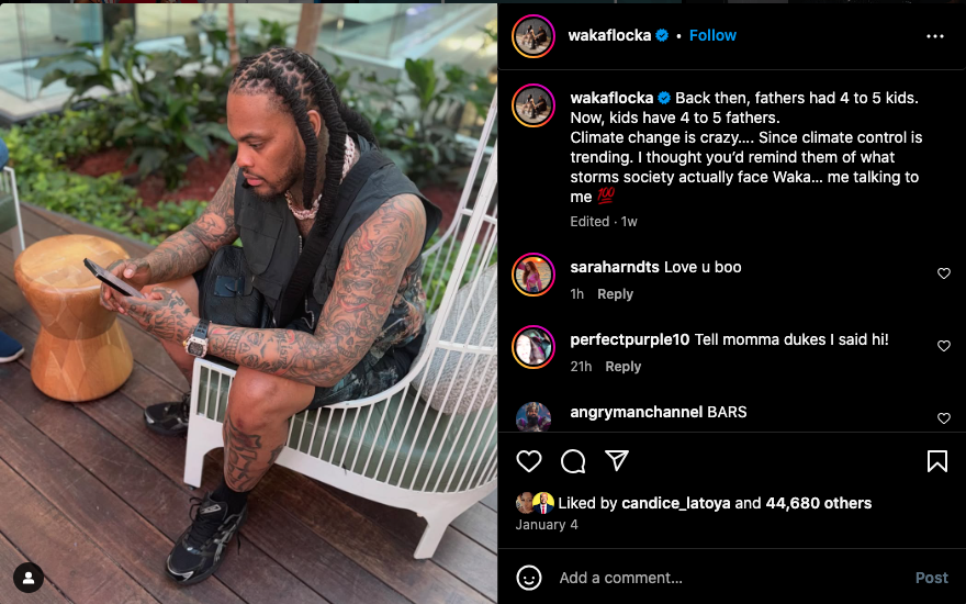 Fans torch Waka Flocka over question about boys and girls