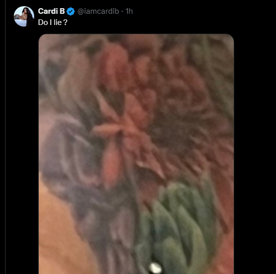 Cardi B shows proof of her unique piercing (photo)