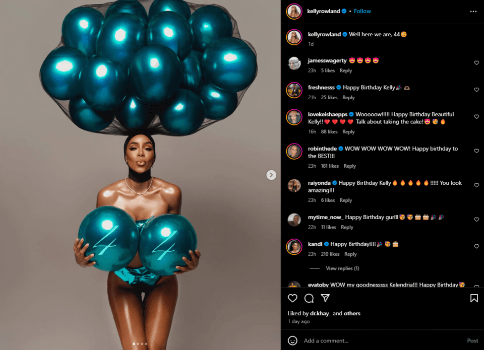 Kelly Rowland stuns in 44th birthday photoshoot