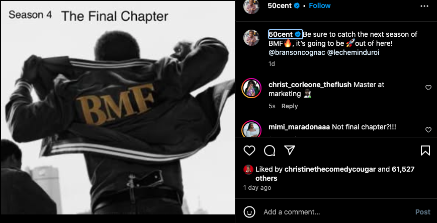 50 Cent reportedly hints at ending 'BMF'