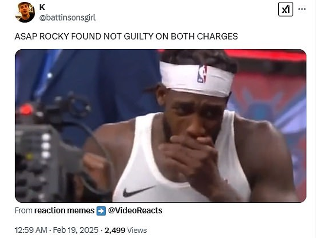 Most hilarious memes of A$AP Rocky's dive after verdict