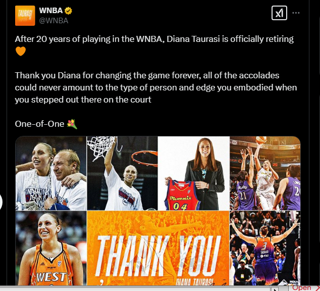 WNBA icon Diana Taurasi retires