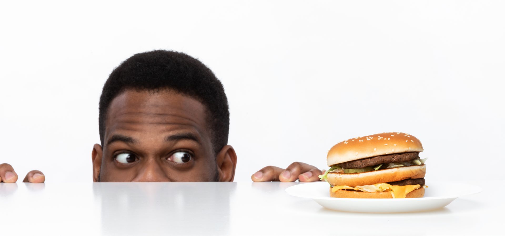 African American man with Food cravings