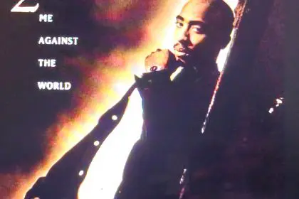 Cover of the album "Me Against the World" by 2Pac released on March 14, 1995 (Photo by Derrel Jazz Johnson for rolling out)