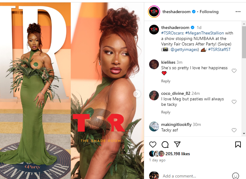 Megan Thee Stallion flamed for topless dress at afterparty