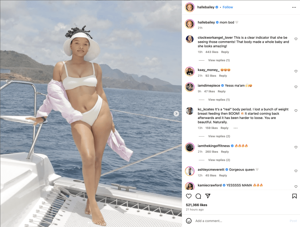 Halle Bailey's vacation photos ignite social media buzz