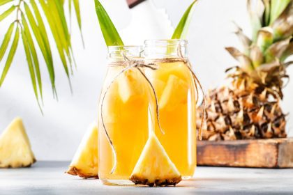 Fermented, pineapple, water, prebiotics