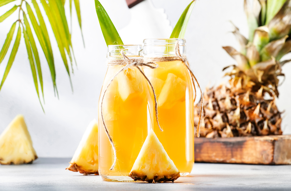 Fermented, pineapple, water, prebiotics