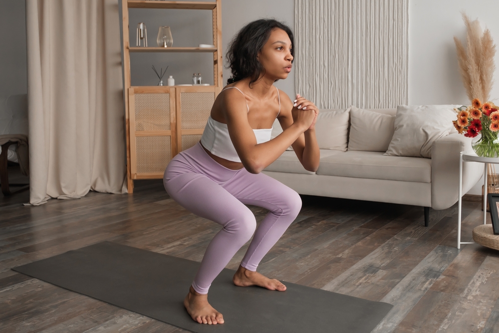squat, pelvic floor exercise