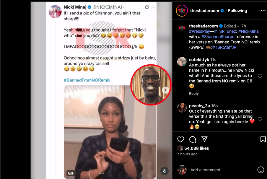 Nicki Minaj slams Shannon Sharpe, Jay-Z on Lil Wayne remix
