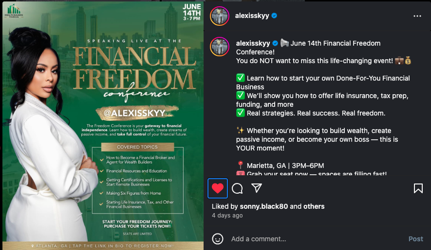 Alexis Skyy's Financial Freedom Conference on Juneteenth