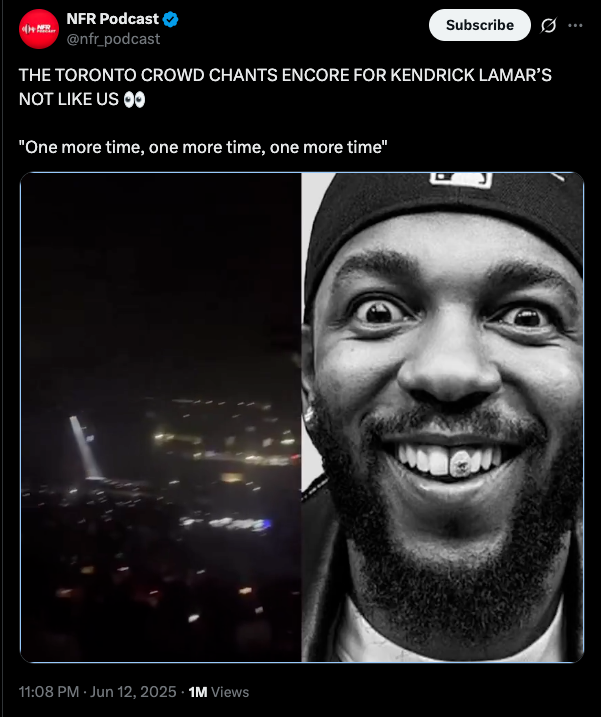 Wow! Kendrick Lamar performs 'Not Like Us' in Drake's city