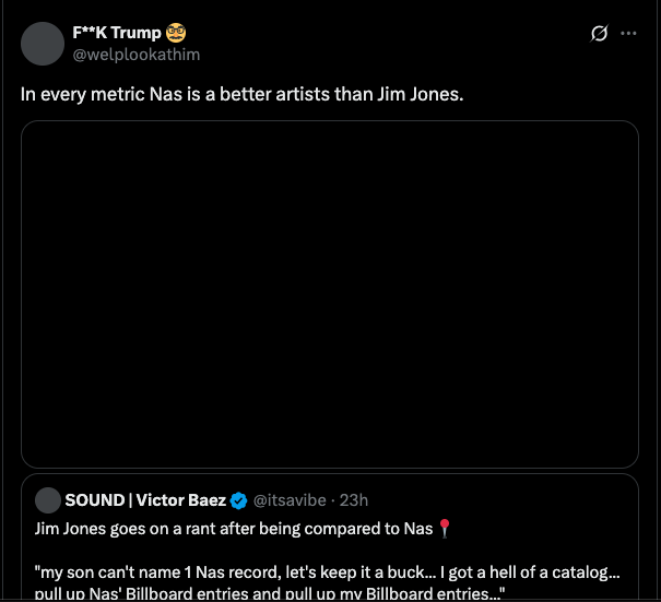 Jim Jones claims he had a better career than Nas