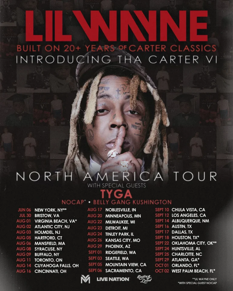 Lil Wayne announces 'Tha Carter VI Tour' for summer 2025