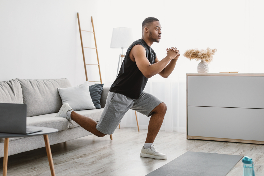 Workout, couch, fitness