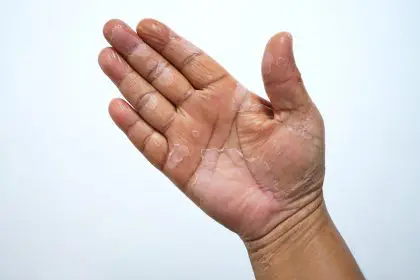 Peeling hands