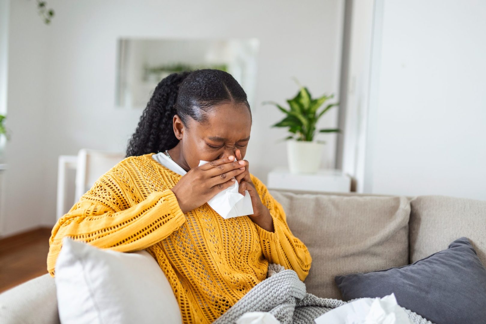 Flu symptoms with confusion