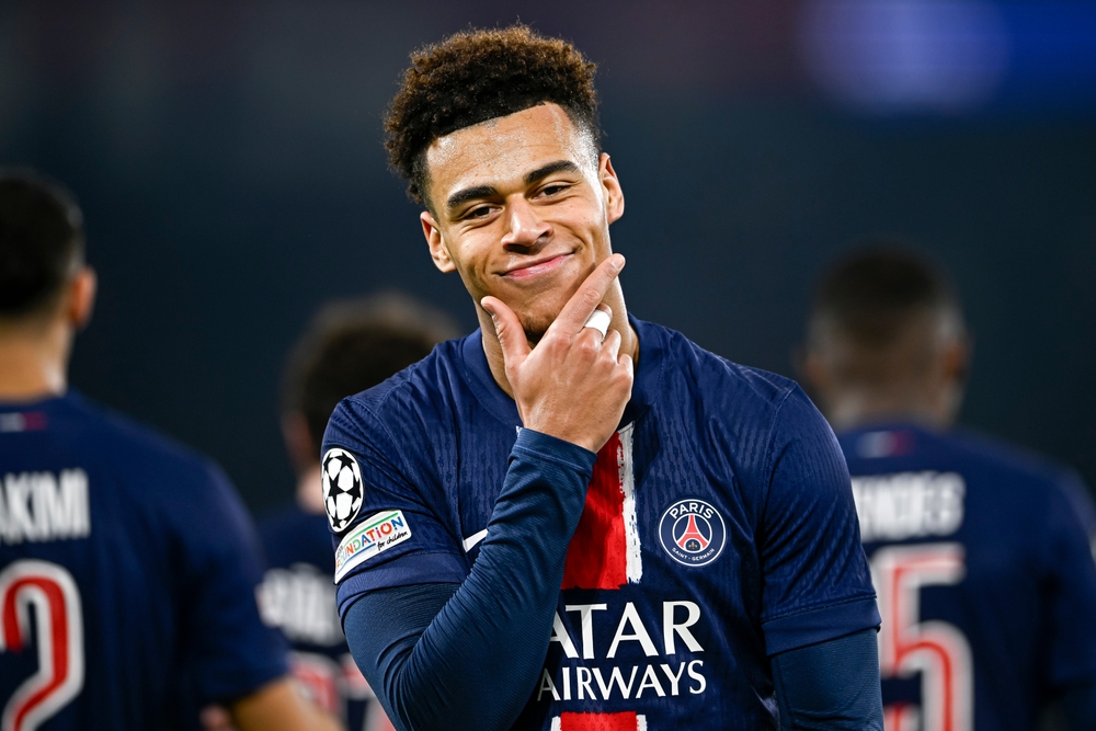 Doue, psg, champions league, young player award, lamine yamal, uefa, luis enrique, barcelona, football,