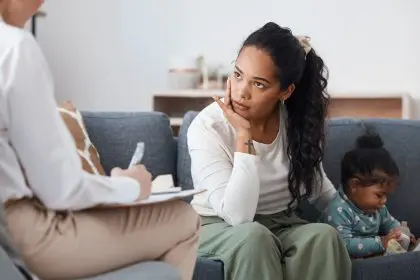 Postpartum, therapy, depression