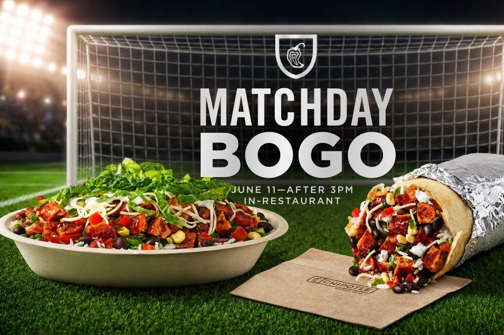 Chipotle offers fans a brilliant BOGO deal for wearing soccer jerseys